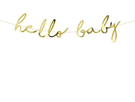 Baner na Baby Shower - Hello Baby złoty 70cm 1szt. GRL83-019M