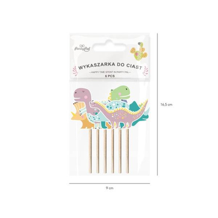 Dekoracje do babeczek muffinek Dinozaury pikery 6 sztuk 511846