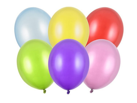 Kolorowe balony metaliczne 30cm 10 sztuk SB14M-000-10x