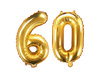 Balony na 60 urodziny złote foliowe 35cm FB10M-60-019