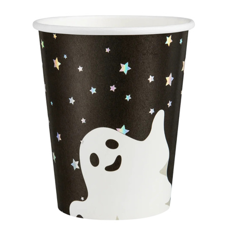 Zestaw kubeczków i talerzyków na Halloween Duszki ZES-HAL4