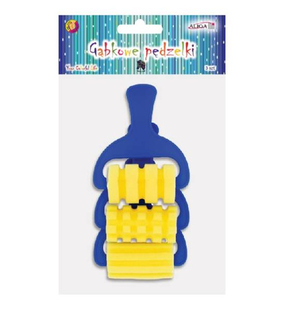 Pędzle gąbkowe do malowania farbami 3 sztuki PGW-3479