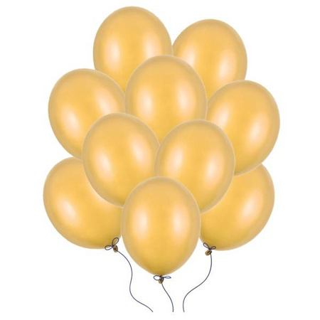 Balony złote metaliczne 27cm Strong 100 sztuk SB12M-019-100x