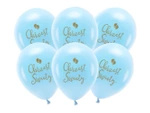 Balony ECO Chrzest Święty niebieskie 33cm 6 sztuk  ECO33P-204-011-6