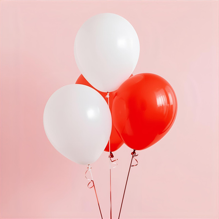 Balony białe czerwone pastelowe 27cm lateksowe Strong 100 sztuk ZB87