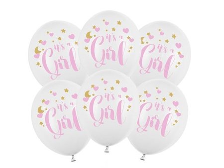 Balon It's a Girl 30cm 6 sztuk SB14P-233-008-6