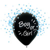 Balony na Baby Shower Boy or Girl z niebieskim konfetti 4 sztuki H12/BGN4