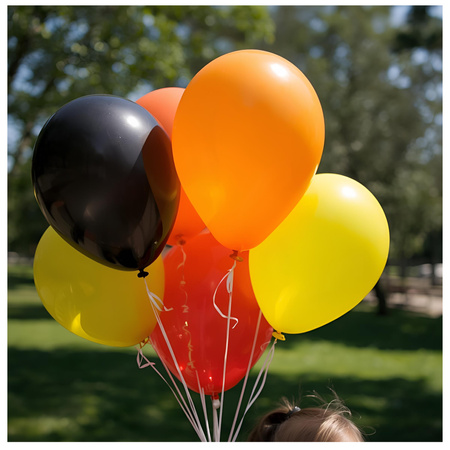 Balony pastelowe czarne pomarańczowe żółte czerwone 30cm 20 sztuk ZB22