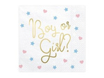 Serwetki na Baby Shower Boy or Girl? 33cm 20 sztuk SP33-78