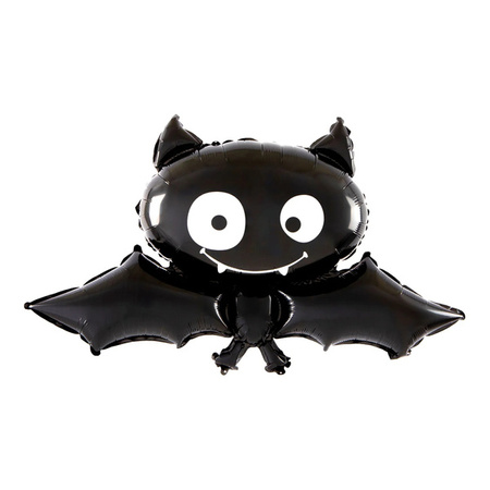 Balon nietoperz czarny na Halloween foliowy 1 sztuka 106518