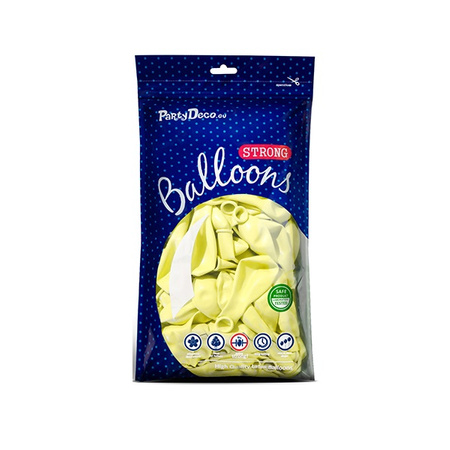 Balony żółte jasne pastelowe 23cm 9 cali Strong 100 sztuk SB10P-084J-100x
