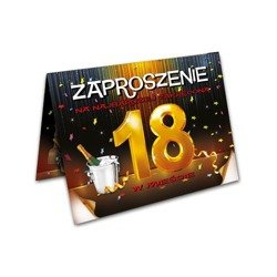 Zaproszenia na 18 urodziny osiemnastkę + koperty 10 sztuk ZX8600-10
