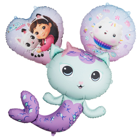 Balony na 4 urodziny Koci Domek Gabi zestaw zes-GABI24