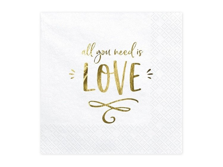 Serwetki All you need is love 33cm 20 szt. SP33-75-008-019