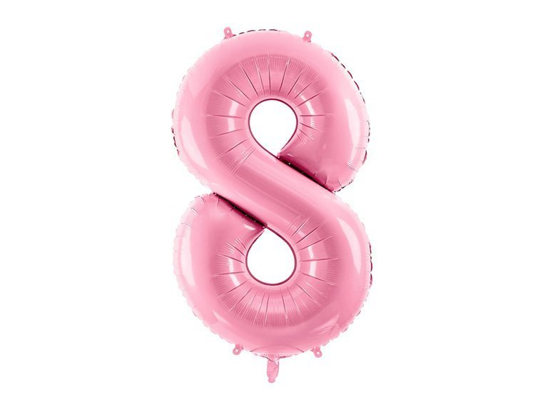Balon foliowy 8 różowy 86cm 1szt FB1P-8-081J