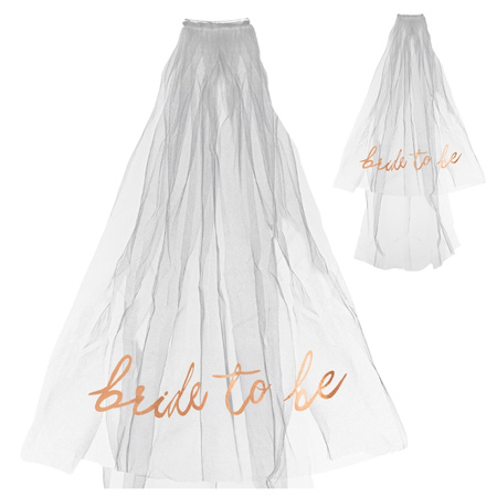 Welon z napisem Bride to be 63 cm biały 1 sztuka WEL2-008