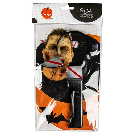 Opaska na Halloween nóż w głowie HA4559