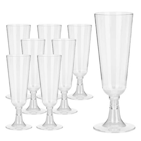 Kieliszki do szampana plastikowe 150 ml 8 sztuk KPS1-099