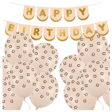 Balony na urodziny Konie Koń Koniki dekoracje zestaw urodzinowy zes-konie-20