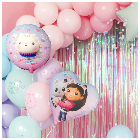 Balon Łakotek Koci Domek Gabi 35cm foliowy okrągły 1 sztuka FB325