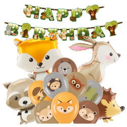 Balony Zwierzęta Leśne girlanda Happy Birthday urodziny zestaw ZES-LAS5