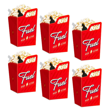 Pudełka na popcorn słodycze Wyścigówki 6 sztuk 168998