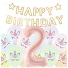 Dekoracje na 2 urodziny Jednorożce baner balony zestaw zes-JED15