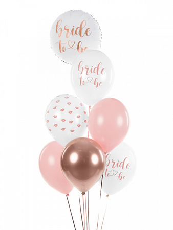 Balony różowe Bride To Be na Wieczór Panieński 30cm 6 sztuk SB14P-328-000-6