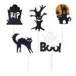 Dekoracje do babeczek toppery Halloween BOO! 5 sztuk 138533