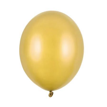 Balony złote metaliczne 27cm Strong 100 sztuk SB12M-019-100x