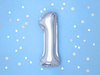 Balon foliowy 1 srebrny cyfra 35cm 1 sztuka FB10M-1-018