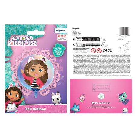 Balon Koci Domek Gabi foliowy 52cm 1 sztuka FB317