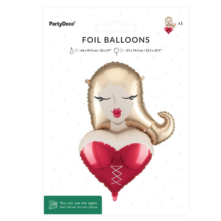 Balon na Wieczór Kawalerski Dziewczyna foliowy 74,5cm 1 sztuka FB355