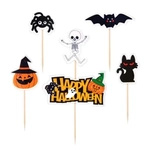 Dekoracje do babeczek toppery Happy Halloween 6 sztuk 138557