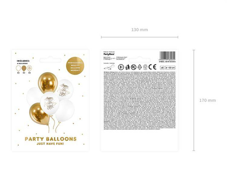 Balony Happy Birthday To You mix wzorów 30cm 6 sztuk SB14P-305-000-6