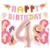 Balony na 4 urodziny Koniki girlanda napis Happy Birthday zes-konie14