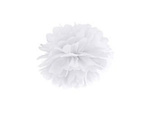 Pompon bibułowy 25cm biały 1szt pp25-008