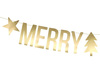 Baner świąteczny Merry Christmas złoty 150cm 1szt. GRL53-019M