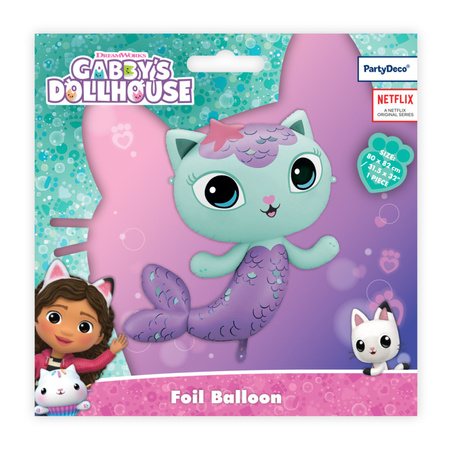 Balon Syrenkotka Koci Domek Gabi 82cm foliowy 1 sztuka FB322