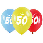 Balony na 50 urodziny kolorowe 3 sztuki KB2020-50-9944