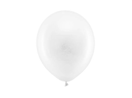 Balony Rainbow 23cm pastelowe białe 10 sztuk RB23P-008-10