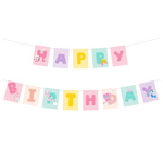 Baner urodzinowy napis Happy Birthday Koci Domek Gabi 180 cm 1 sztuka GRL129
