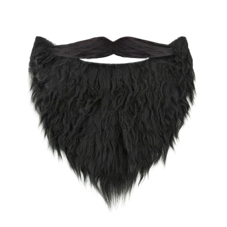 Sztuczna broda z wąsami samoprzylepna czarna zestaw PartyPal 167403