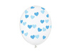 Balony w błękitne serduszka 30cm 6 sztuk SB14C-228-099B-6