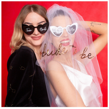 Welon z napisem Bride to be 63 cm biały 1 sztuka WEL2-008