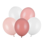 Balony pastelowe w kolorystyce różowej 27cm 25 sztuk ZB14