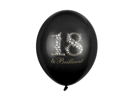 Balony na 18 urodziny Brilliant 30cm 50 sztuk SB14P-136-010-50x