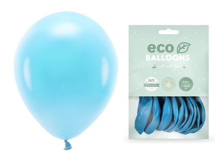 Balony Eco 30cm pastelowe jasnoniebieskie 10 sztuk ECO30P-001J-10