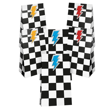 Torebki na słodycze cukierki Wyścigówki 6 sztuk 169025