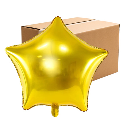Balony foliowe gwiazdki 48cm złote 50 sztuk FB3M-019-KARTON-50x